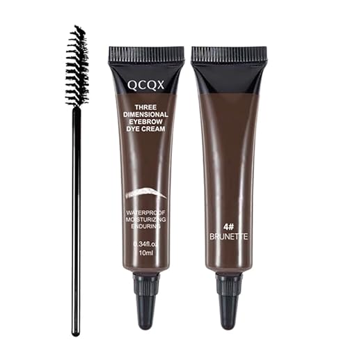 QCQX 3D Eyebrow Gel, Long-Lasting and Waterproof, Suitable for All Skin Tones (BRUNETTE)