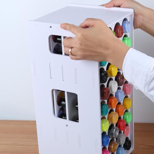Image of 2Pack Acrylic Paint Organizer,Paint Storage with 72 Holes 2oz Craft Paints Rack for Apple Barrel Art Supplies