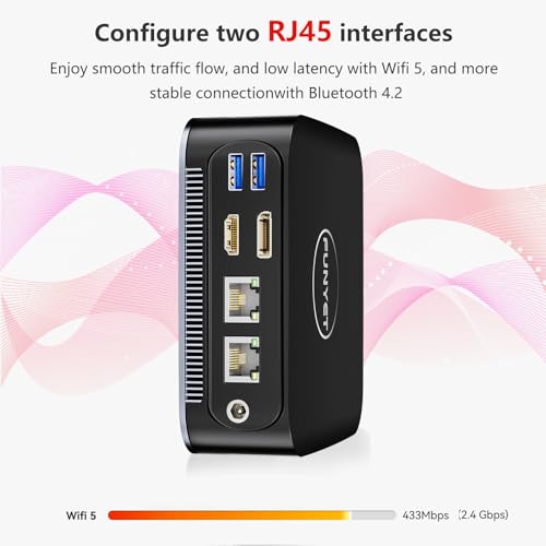 Image of FUNYET Mini PC Desktop Computer with Intel 12th Gen Alder Lake N95(up to 3.4GHz), 16GB DDR4 RAM 1TB SSD, Supports 4K Displays, Windows 11 Pro(Black)