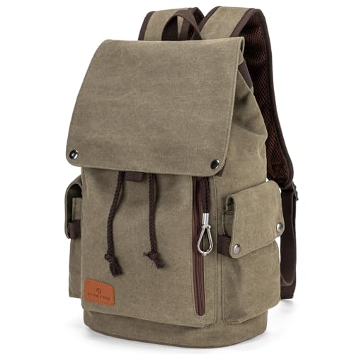 Greenlovespet Canvas Backpack, Vintage Backpack For Men And Women cover