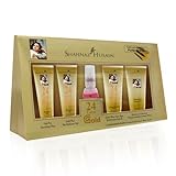 Shahnaz Husain 24 Carat Gold Skin Radiance Timeless Youth Kit with Exfoliating Scrub, Radiance Gel, Moisturizing Cream, and Mask (4 x 10 gm)