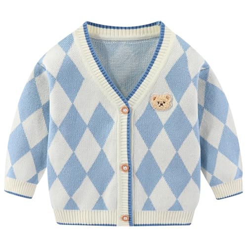Cardigan bébé garçon gilet tricoté pull col en V veste manches longues