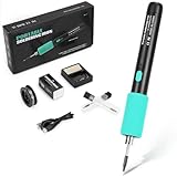 Zylany Wireless Soldering Iron Kit Heats up in 8 Seconds, Includes 3 Different Iron Tips for Different tasks, Type C Port Charging while in Use, Suitable for DIY & Repairs