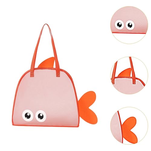 Mesh Shower Tote Summer Beach Travel Bag Quick Dry Organizer Small Mesh Handbag for Dorm Gym Swimming Camping, Orange2