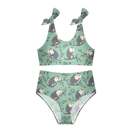 Wusikd Opossums Girls Swimsuits Two Piece Swimwear Bikini Set for for Girls Size 3T3