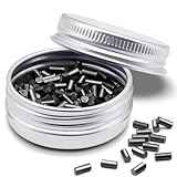 200 Pcs Lighter Flints Universal Lighter Replacement Flint Refills, Premium Black Flint Stone Packaged in Aluminum Boxes,Compatible with Most Lighters