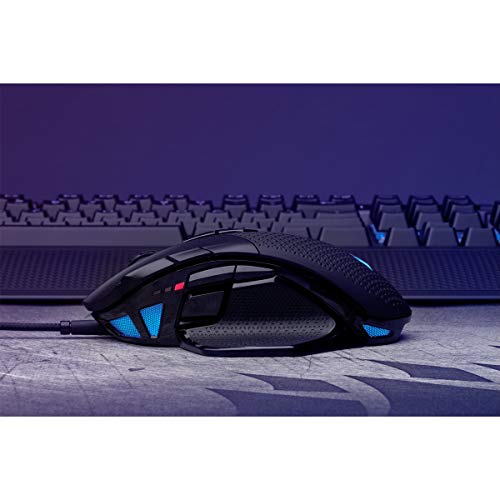 CORSAIR NIGHTSWORD RGB Wired Tunable FPS/MOBA Mouse da Gioco - 18.000 DPI - 10 Pulsanti Programmabili - Sistema di Peso - Compatibile con iCUE - PC, Mac, PS5, PS4, Xbox - Nero - Immagine 2