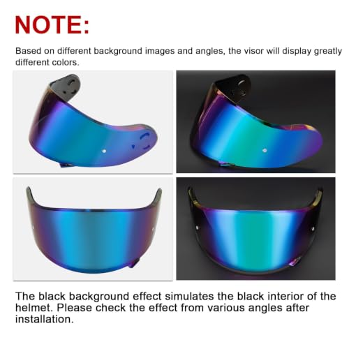 Image of PSLER Shatterproof Motorcycle Helmet Visor for Neotec 2 CNS-3,Color Green