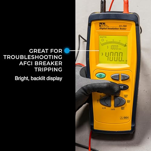 Image of IDEAL INDUSTRIES INC. 61-795 Hand-Held Insulation Tester, 250 /500 /1000V Test voltages