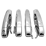 X4XZ Chrome Exterior Outside Door Handles for 2007-2014 Chevy Silverado 1500/2500/3500 Tahoe Suburba