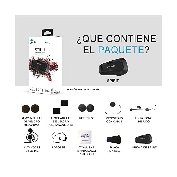 Cardo Spirit Motocicleta 2 Vías Bluetooth Auriculares - Imagen 3