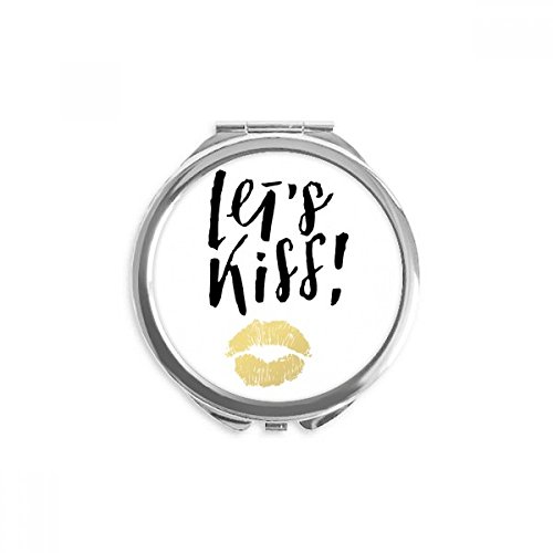 Miroir rond handwrite de maquillage, mini miroir de poche portable et multicolore