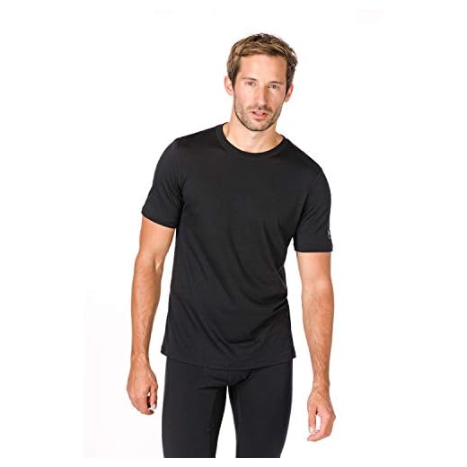 super.natural Tunn herr kort ärm t-shirt, med merinoull, M BASE TEE 140 Svart (Jet svart) L