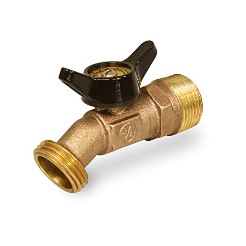 MIDLINE VALVE 68565 Lead Free No Kink 3/4''-Inch MIP-Quarter Turn Hose Bibb