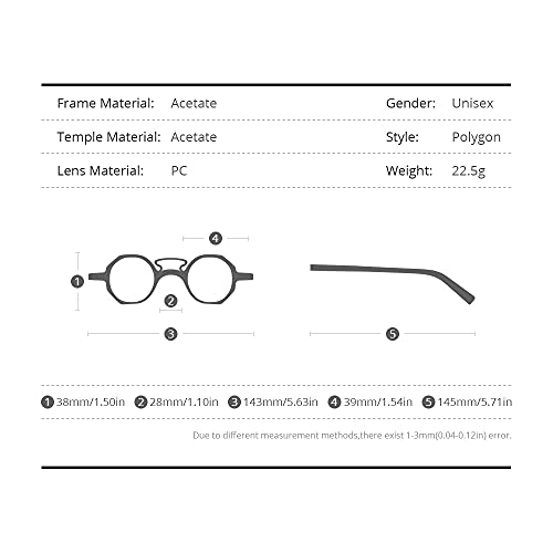 Image of HEPIDEM Acetate Glasses Frame Men,Round Optical Eyeglasses Women Vintage Retro Eyewear 9153