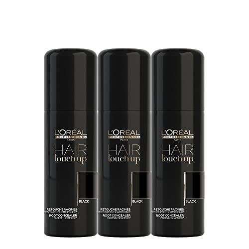 3 x LOREAL Hair Touch Up Spray Schwarz á 75ml
