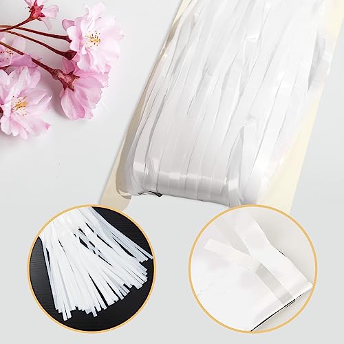 Image of 5 Pack White Fringe Foil Curtain 3.2ft x 8.2ft Tinsel Backdrop Streamers for Birthday Party Decoration Wedding Christmas