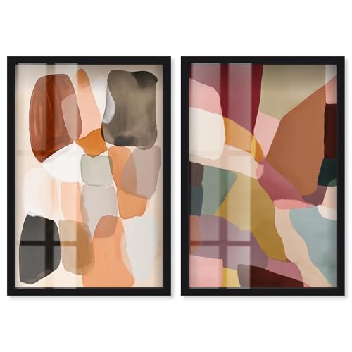 Art Remedy tableau abstrait moderne cadre noir pour décorer un bureau chic