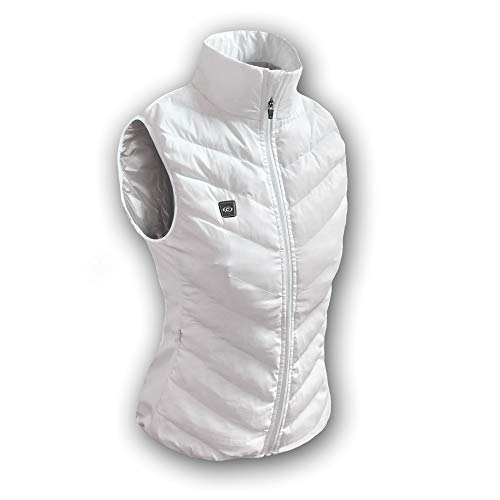 Chaleco calefactor para mujer Joule Warmme blanco para aliviar el frío corporal