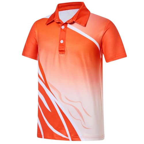 Image of uideazone Boys Polo Shirts Dry Fit Performance Golf Short Sleeve Casual School Uniform Size 5-14
