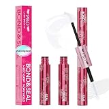 PRO LASHBEAUTY Neu Wimpernkleber & Versiegler, Lash Bond and Seal DIY Wimpernverlängerung, 48h wasserdicht, super starker Halt, mit Mascarastab, je 5ml klarer Kleber & Versiegelung