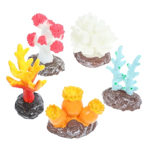 GALPADA 10個 人工珊瑚オーナメント 水槽用レジン製フェイクリーフ 水族館装飾 魚の隠れ家 シミュレーションサンゴ 水景美化用