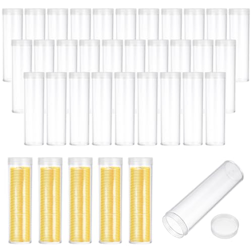 Tubes en plastique transparent PATIKIL pour protéger 60 pièces de 25 mm de la poussière