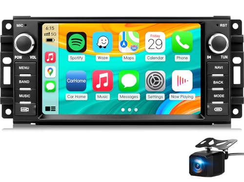 Car Radio Stereo for Jeep Wrangler JK 2007-2018 Android 13 Touch Screen CarPlay Android Auto Bluetooth GPS Navigation 2+64G Head Unit with Backup Camera