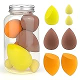 💖Material seguro: la esponja de maquillaje está hecha de una esponja hidrófila sin látex, suave y cómoda, no tóxica e insípida, adecuada para todo tipo de piel.