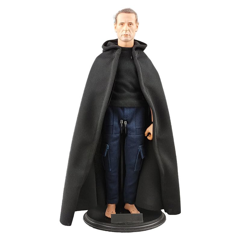 Meetoget 1/6 Scale Figure Doll Mantle Cape Clothes for 12 inch Action Figure PU103,Black
