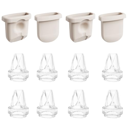 Image of 12PCS Replacement Parts for eufy E10 E20 S1 S1 Pro Accessories | 8 Duckbill Valves and 4 Silicone Diaphragms, Food Grade BPA Free Anti-Backflow Pump Spares