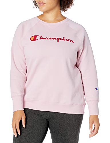 Champion Women's Plus Size Crewneck, Hush Pink, 2X