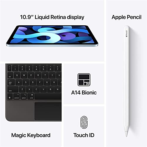 Image of Apple iPad Air 4-64GB - WiFi + Cellular - Silver (Renewed Premium)
