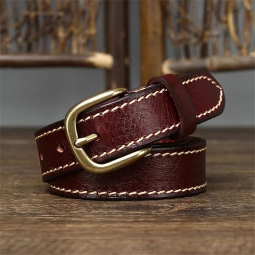 2.8Cm Width Women Belt Cowskin Strap Pin Buckle Vintage For Jeans Belts4