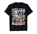 Italian Brainrot Big Meme 4th of July Flag Foot T-Shirt