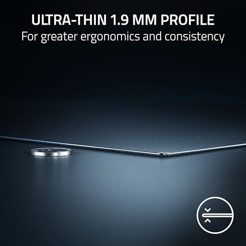 Image of Razer Atlas Pro Tempered Glass Gaming Mouse Mat - Ultra-Thin 1.9mm, Dirt and Scratch Resistant, Ultra‑Smooth Low‑Friction Surface, Optimized for Optical Sensors, Anti-Slip Base - Black | Dirt and Scratch Resistant, Ultra‐Smooth Low‐Friction Surface, Optimized for Optical Sensors, Anti-Slip Base