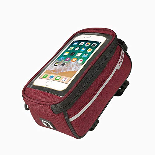 AINAAN Bicycle Front Beam Waterproof, Mountain Bike Riding Storage Bag, Oversized 6.0-inch Mobile