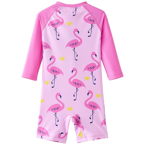 Image of UMELOK Baby Girl One Piece Swimsuit Infant Rash Guard Bathing Suit