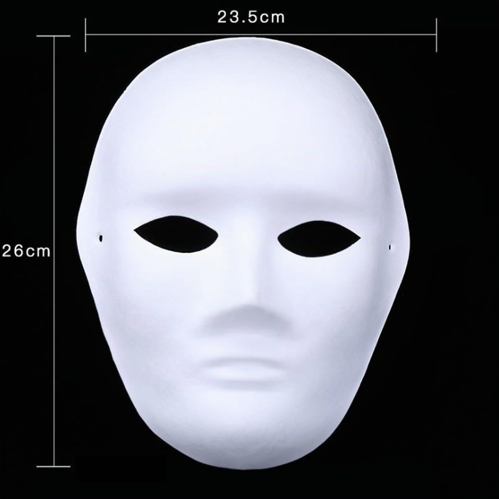 meioro DIY Livre Blanc Masque Pulpe Blanc Masque Peint À La Main Personnalité Créative Conception Libre Masque