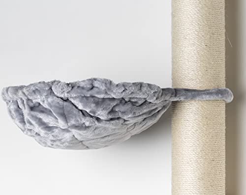 RHRQuality Hamac de Luxe pour Arbre à Chat Gris Clair Ø 45 cm Charge maximale 20 kg Ø12