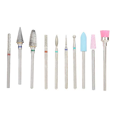 Set de 10 piezas de puntas para taladro de uñas miniatura 7