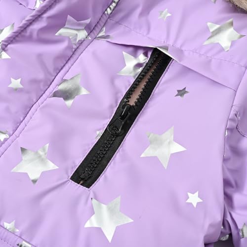 Girls Winter Coat Insulated Parka Jacket with Detachable Hood Ski Snow Jacket Kids Polka Dots Thicken 2t Swim Trunks4