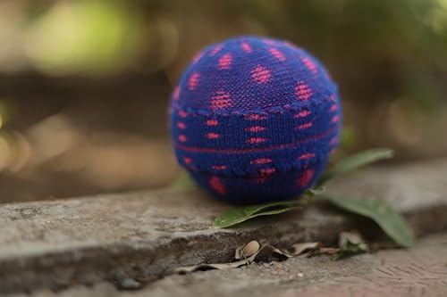 Image of Joshi Cloth Cricket Ball | Woolen Soft Ball for Gully /Street Cricket & Practice | Durable, Lightweight, All-Weather, High-Visibility Colors | Single Piece (Blue)