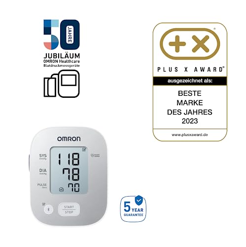 Misuratore di pressione arteriosa da braccio digitale OMRON X2 Smart – Misuratore di pressione arteriosa domiciliare Bluetooth compatibile con l’app per smartphone, clinicamente validato