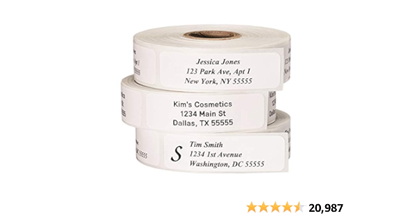 Amazon.com : Return Address Labels - Roll of 250 Personalized ...