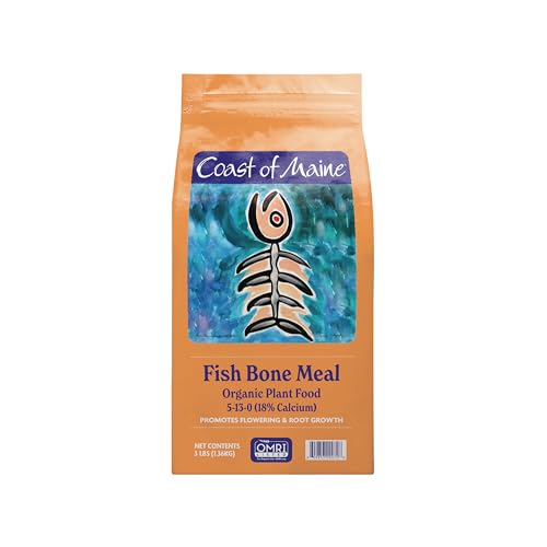 Coast of Maine Fish Bone Meal Organic Plant Food and Calcium, OMRI Listed - Promotes Flowering and Root Growth, 3lb