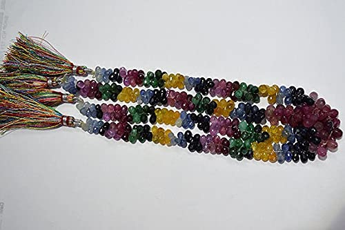 Multi Sapphire Drop Beads LKBEADS pierres naturelles facettées 16 pouces