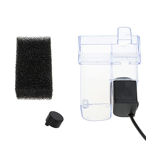 Image of HIERYAN Fish Tank Small Filter Aquarium Hang on Filter Small Aquarium Filter，Small Submersible Hanging Fish Tank Filter for 1 to 8 Gallons Tank