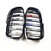 Produktbild SPLLEADER 1 Paar 5er F10 Frontgrill Glossy Black Front F10 Grill for BMW F10 schwarz Grill Matte Doppelleisten- Car Grill 2010+ (Color : M Color)