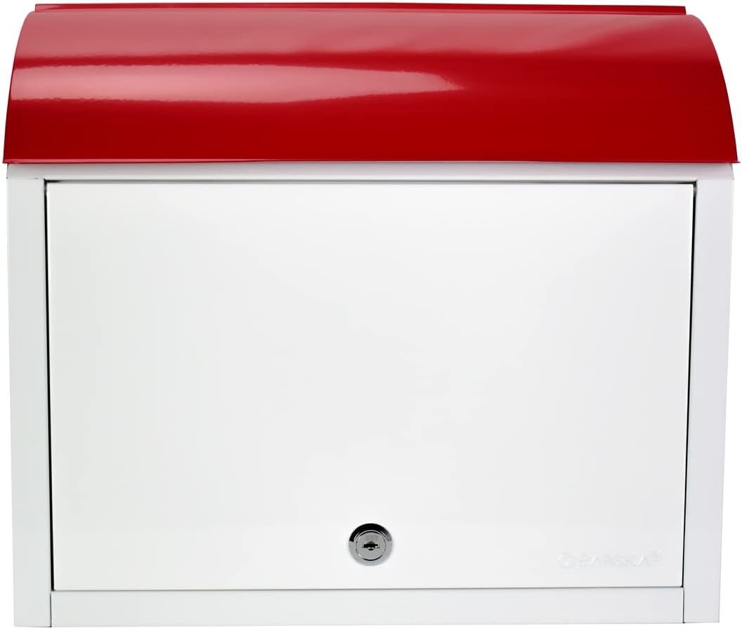 Barska Wall Mount Multi-Purpose Locking Mail Suggestion Drop Box with Key Lock for Home Office Classroom - Retro Mailbox - Suggestion Box with Slot and Lock - Lockable Mail Box - Large Capacity Mail